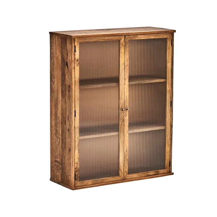 House Doctor - Balance Wandregal inkl. Glastüren, H 100 x 80 cm, antique brown