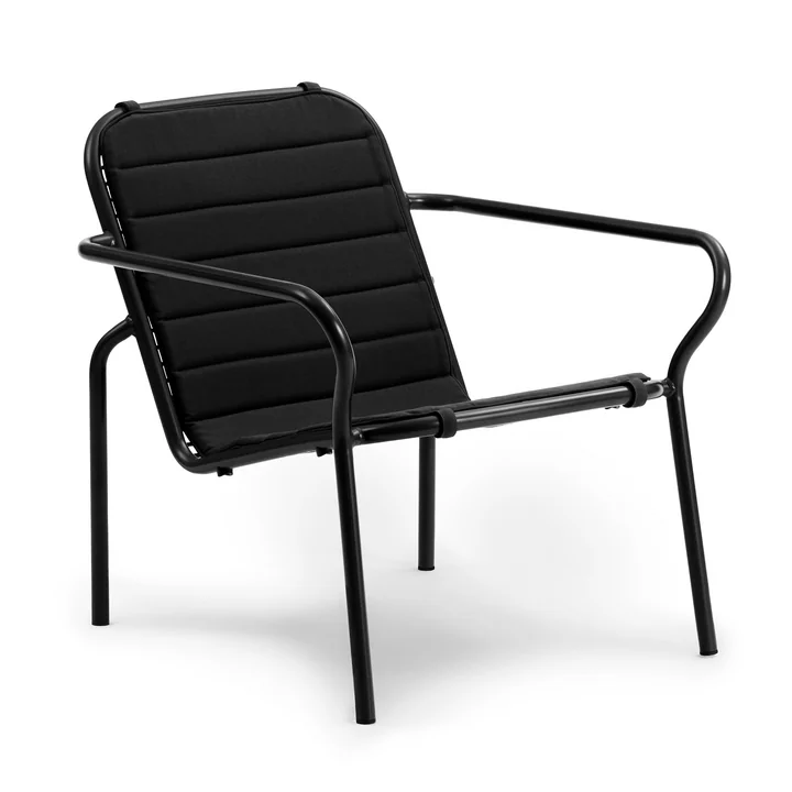 Normann Copenhagen - Vig Lounge Chair mit Sitzauflage, schwarz