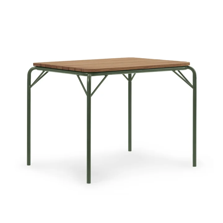 Normann Copenhagen - Vig Tisch, 90 x 80 cm, dunkelgrün / robinie
