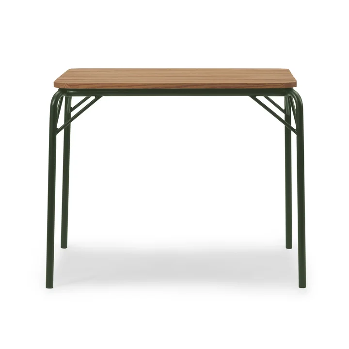 Normann Copenhagen - Vig Tisch, 90 x 80 cm, dunkelgrün / robinie