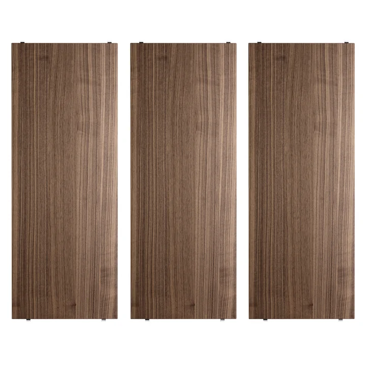 String - Regalboden 78 x 30 cm (3er-Pack), Walnuss