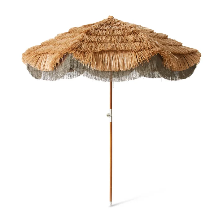 HKliving - Serengeti Sonnenschirm, Ø 192 cm, natur