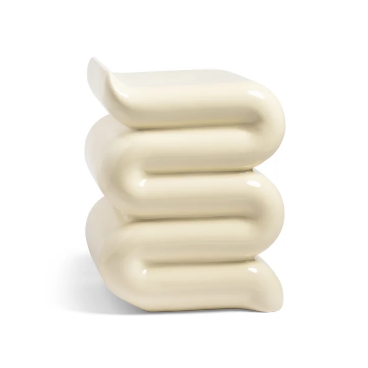 &klevering - Pillar Whip Beistelltisch, H 46 cm, off-white