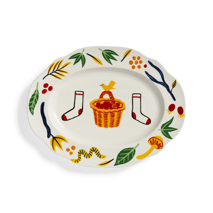 &klevering - Haines Servierplatte, 26,5 x 35 cm, mehrfarbig