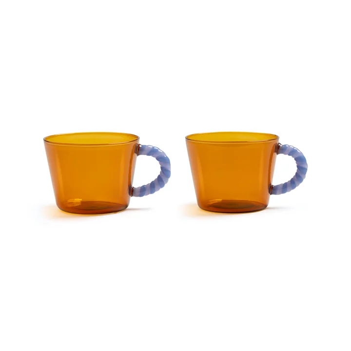 &klevering - Duet Tasse, 0,3 L, amber (2er-Set)