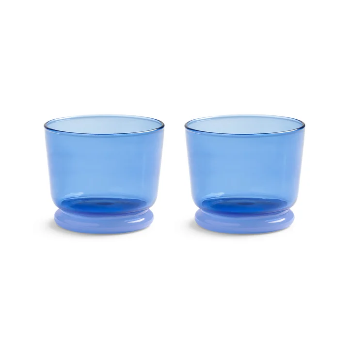 &klevering - Dew Glas, 0,2 L, blau (2er-Set)
