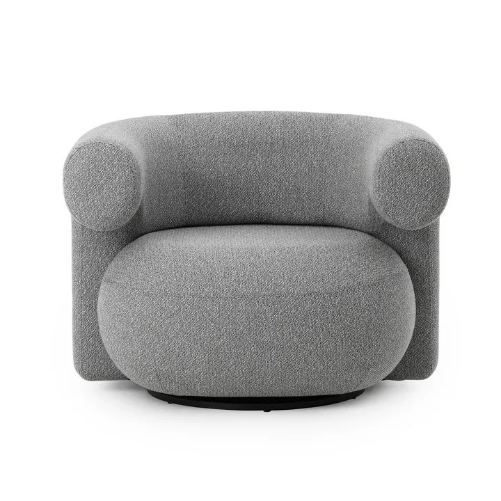 Normann Copenhagen - Burra Outdoor Lounge Chair mit Rückdrehfunktion, whisper (Savane J349)
