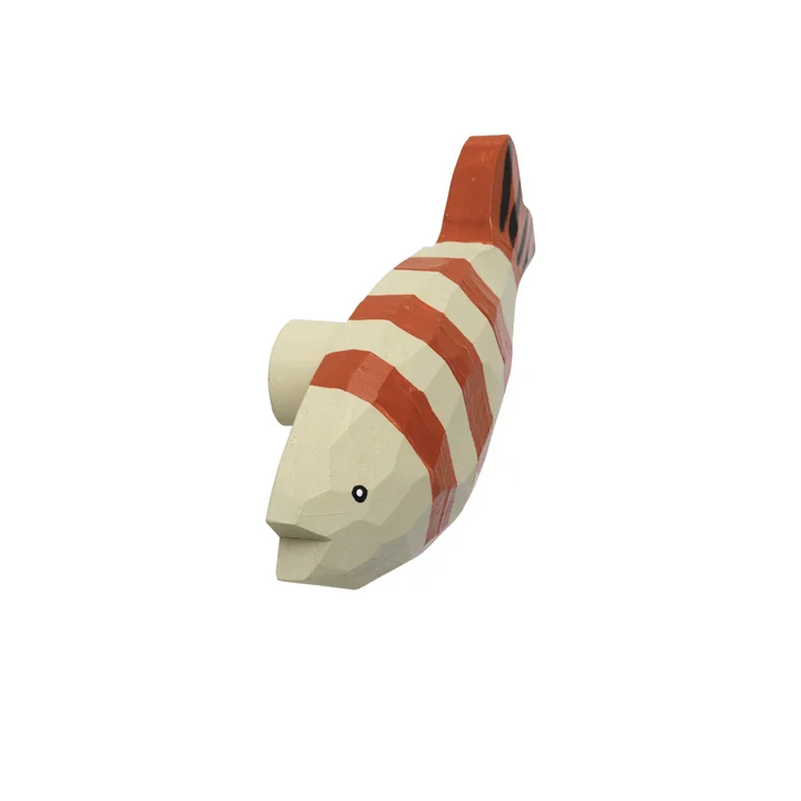 Ferm Living - Habour Haken, Fischstreifen, baked clay / light cele