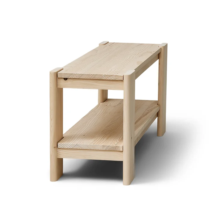 Form & Refine - Beam Bank, 112 cm, Kiefer matt lackiert