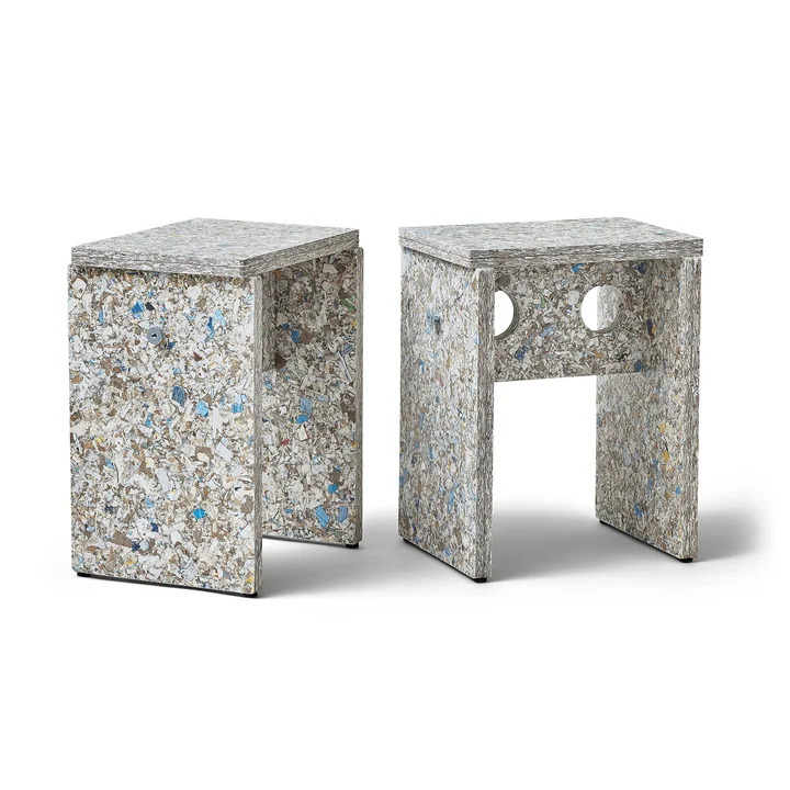 Form & Refine - Remake Hocker, H 45,5 cm, grau