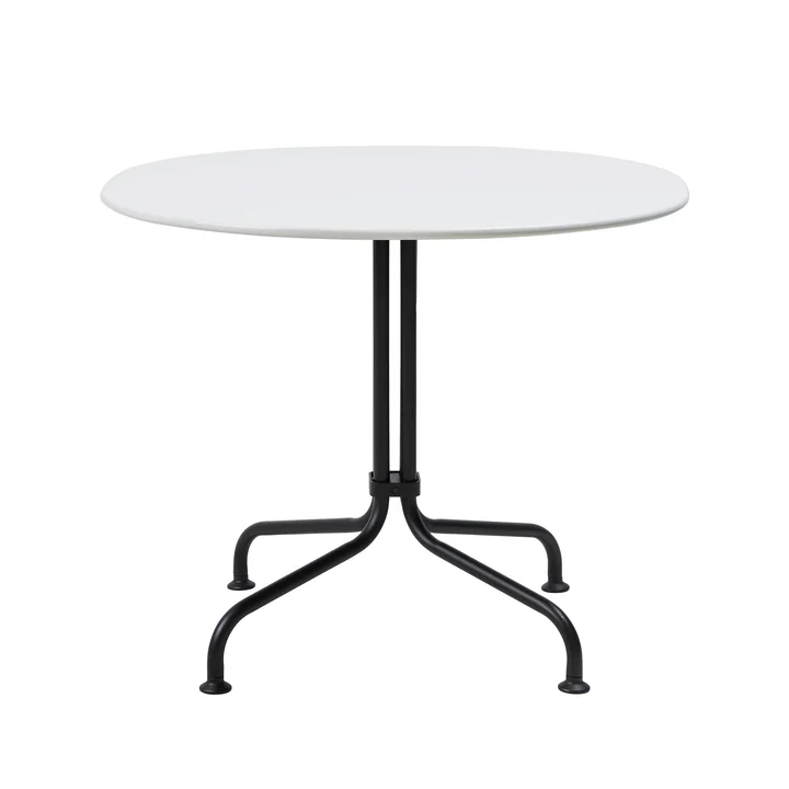 Gubi - Carmel Bistro Loungetisch, 75 x 75 cm, schwarz / clam white
