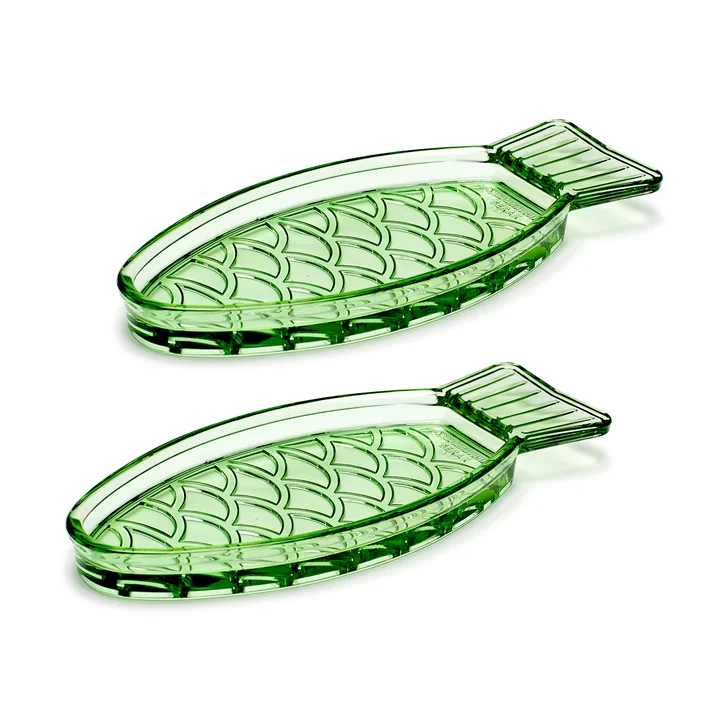 Serax - Fish & Fish N°1 Servierschale, grün (2er Set)