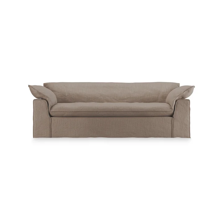 HKliving - Nomad Sofa, 3-Sitzer, Pure / earth, frontal