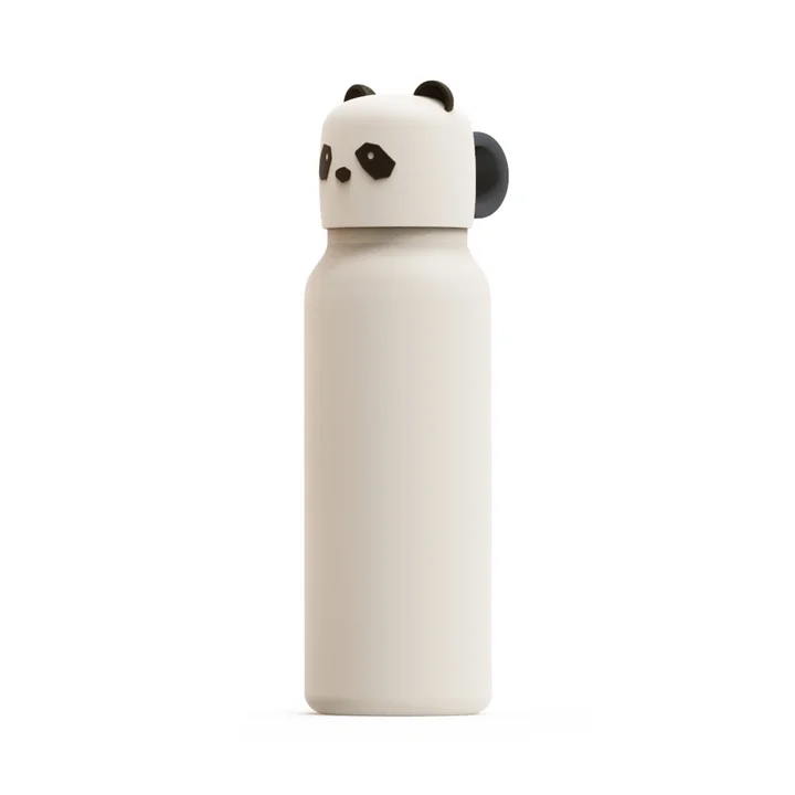 LIEWOOD - Falk Wasserflasche mit Panda Deckel, 350 ml, sandy