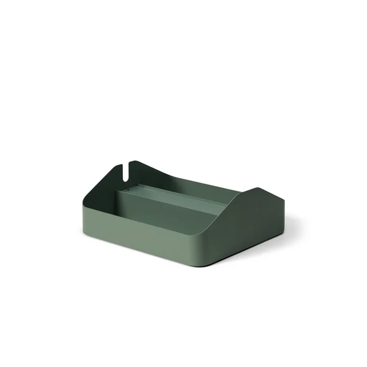 Pedestal - Power Tray double,  25,5 x 27,5 cm, mossy green