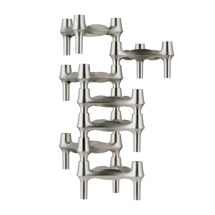 Stoff Nagel - BMF Kerzenhalter, Chrom gebürstet