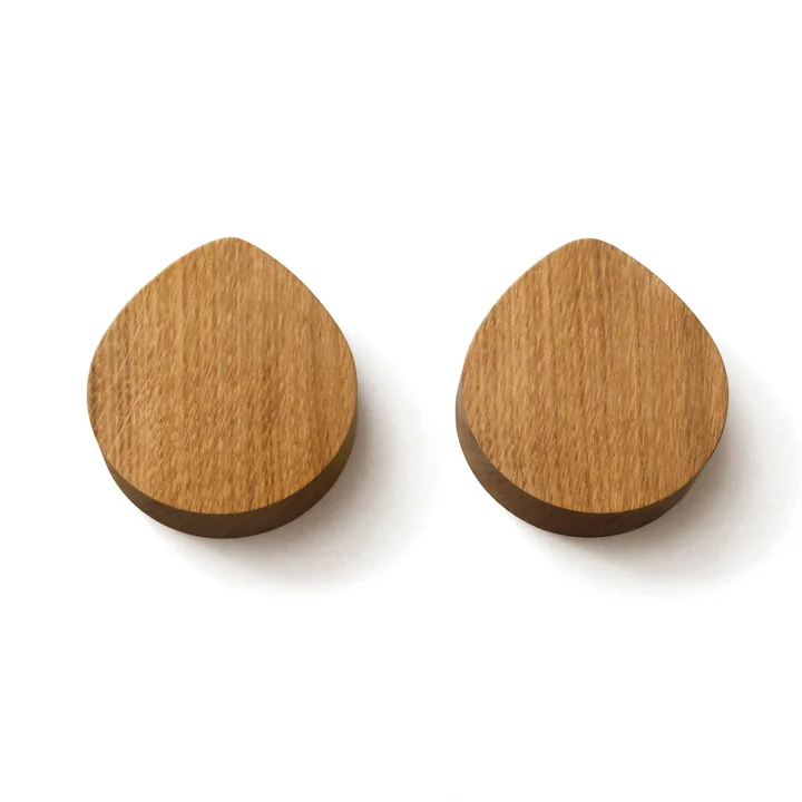 side by side - OI Wandhaken L, 9,5 x 8,3 cm, Eiche geölt (2er-set)