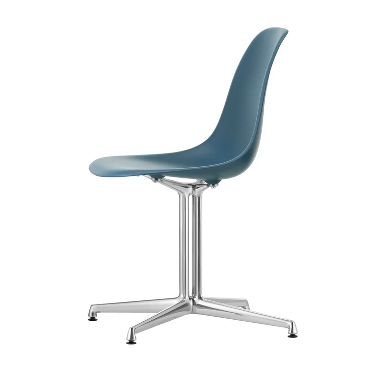 Vitra - Eames Plastic Side Chair DSL RE, poliert / meerblau