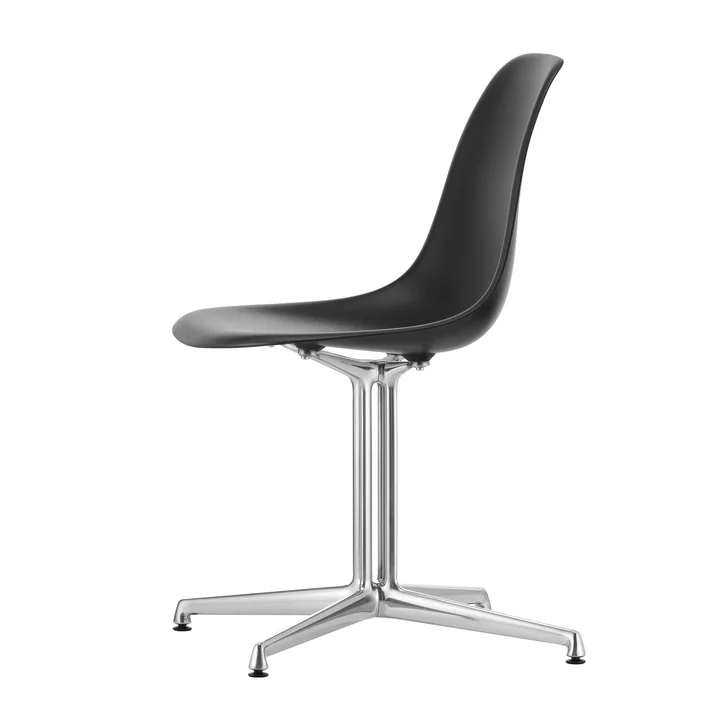 Vitra - Eames Plastic Side Chair DSL RE, poliert / tiefschwarz