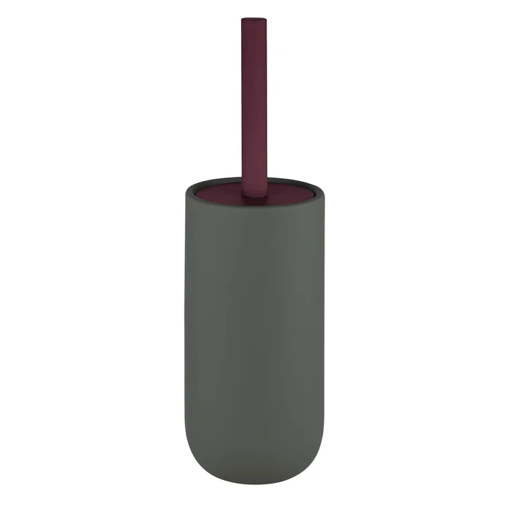 Mette Ditmer - Lotus Play Toilettenbürste, dunkeloliv mit weinrotem Griff