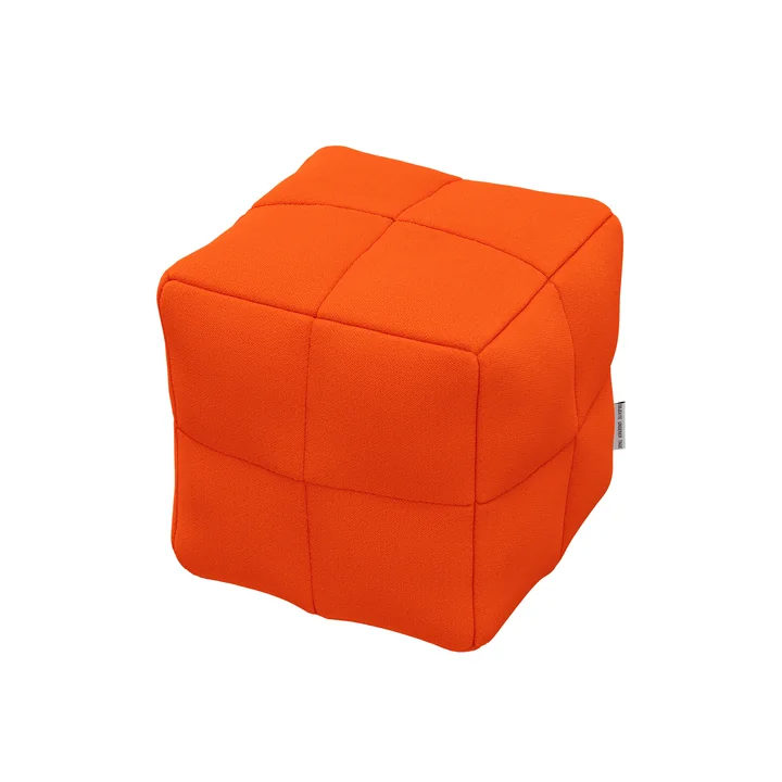 OUT Objekte unserer Tage - Henn Cube Kissen, 32 x 32 x 32 cm, reinorange (Vidar 4 0542 by Kvadrat/Raf Simons)