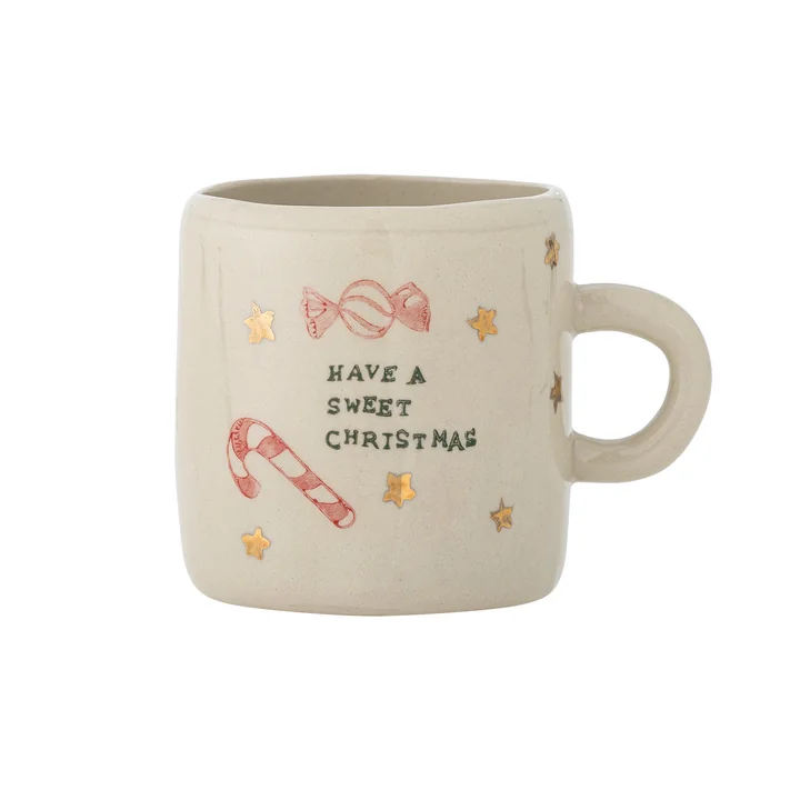 Bloomingville - Christy Tasse "Have a sweet Christmas" 250 ml, natur