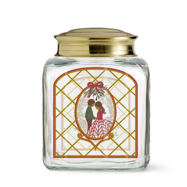 Holmegaard - Christmas Weihnachtsgebäckglas 2025, H 16 cm, multicolor