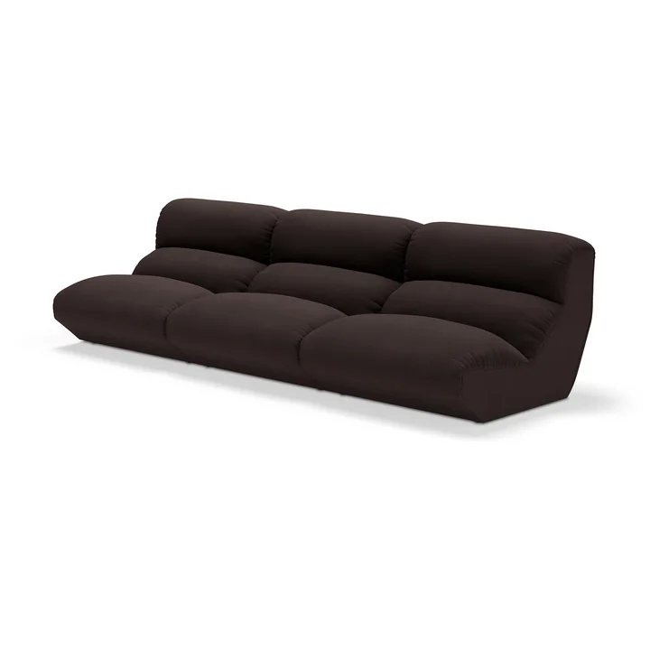 &Tradition - Hi Lo 3-Sitzer Sofa, Konfiguration C, braun (Stoff Kvadrat Vidar 0386)
