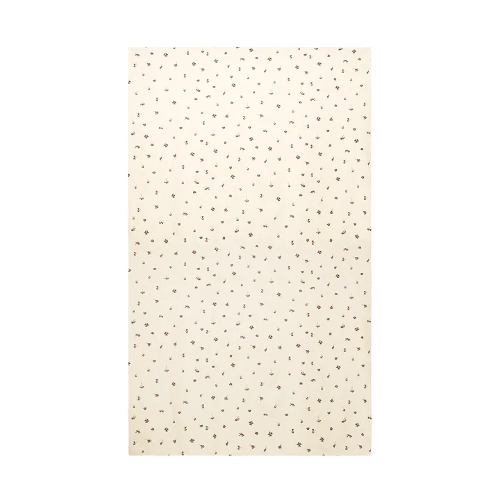 Ferm Living - Baies Tischdecke, 240 x 150 cm, natur / dark chocolate