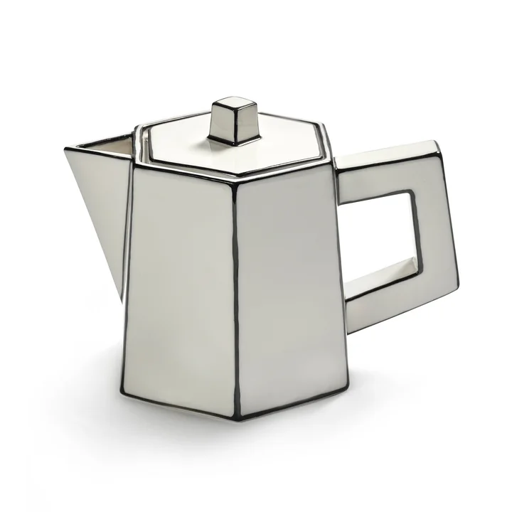 Serax - Carte Blanche Teekanne, weiß / schwarz