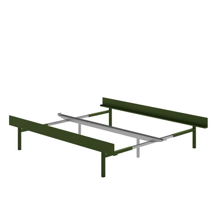 Moebe - Bett, 90 - 180 cm, H 39 cm / pine green