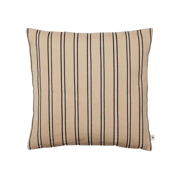 Ferm Living - Twill Kissen, 50 x 50 cm, kaschmir / schwarz