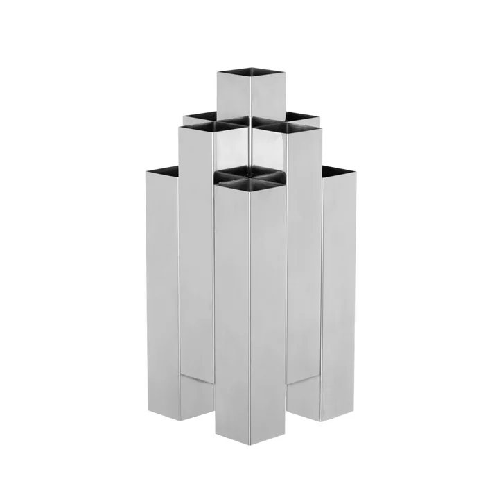 Ferm Living - Tessera 3 x 3 Vase, Edelstahl