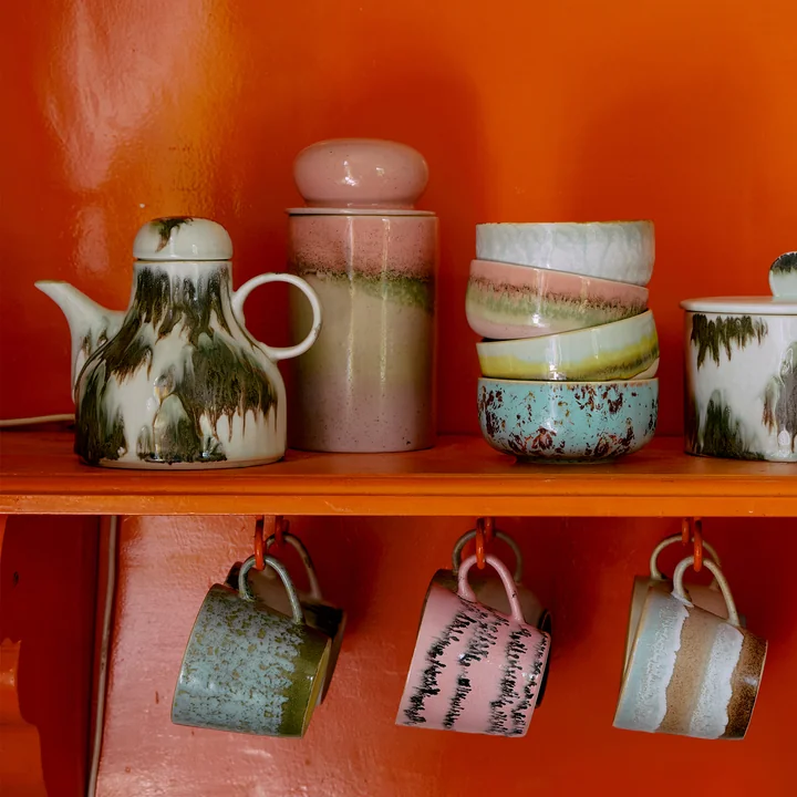 HKliving - 70's Kaffeekanne, 990 ml, tide