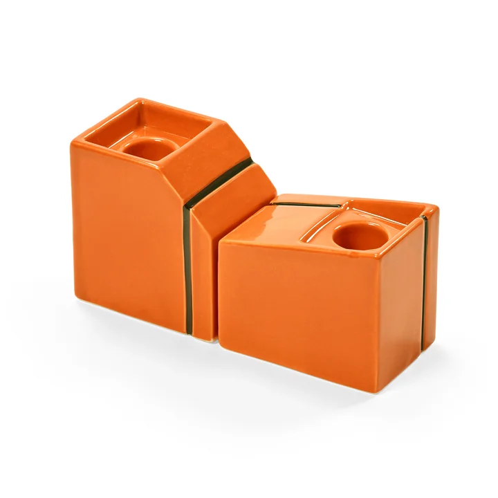 Serax - Silos Kerzenhalter, orange (2er-Set)