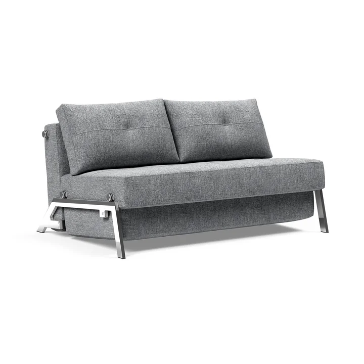 Innovation Living - Cubed 140 Schlafsofa, 145 x 103 cm, chrome / hellgrau (565 Twist Granite)