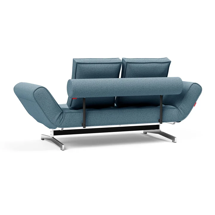 Innovation Living - Ghia Schlafsofa, 90 x 210 cm, chrom / hellblau (525 Mixed Dance)