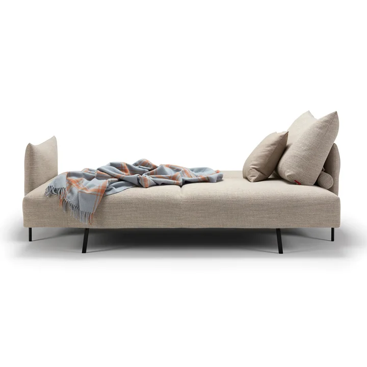 Innovation Living - Malloy Schlafsofa, 225 x 110 cm, natur (579 Kenya Gravel)