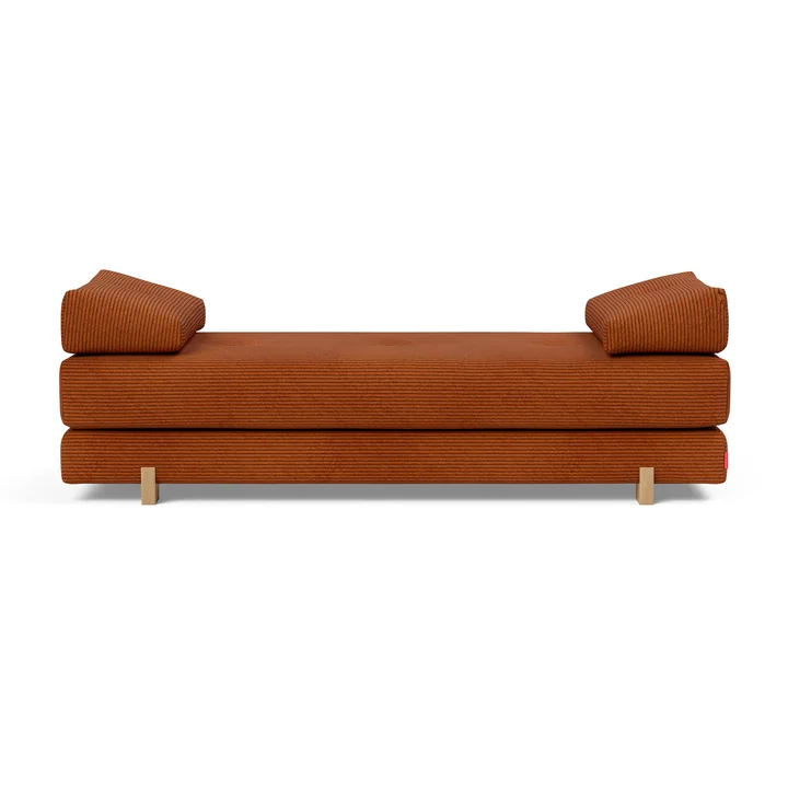 Innovation Living - Sigmund Drip Schlafsofa, 200 x 84 cm, burnt orange (595 Corduroy)