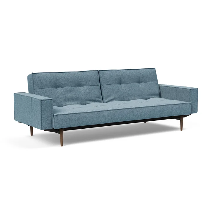Innovation Living - Splitback Styletto Schlafsofa mit Armlehnen, hellblau (525 Mixed Dance)