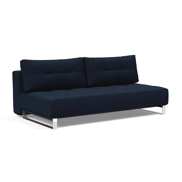 Innovation Living - Supremax D.E.L. Schlafsofa, 200 x 115 cm, chrom / blau (528 Mixed Dance)