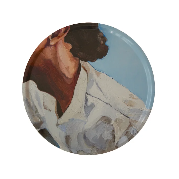 Paper Collective - The Man I Met Tablett, Ø 45 cm, mehrfarbig