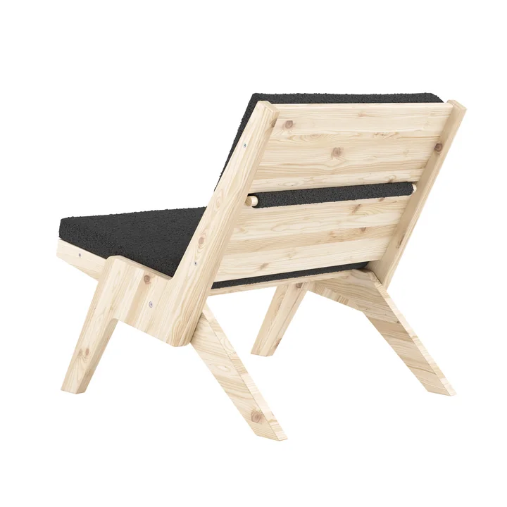 Karup Design - Sway Lounge Chair mit Sitzkissen, Kiefer natur / midnight grey