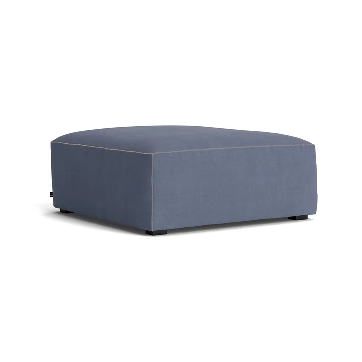 HAY - Mags Soft Ottoman S01 (XS), blau (Linara 198) / Nähte: beige