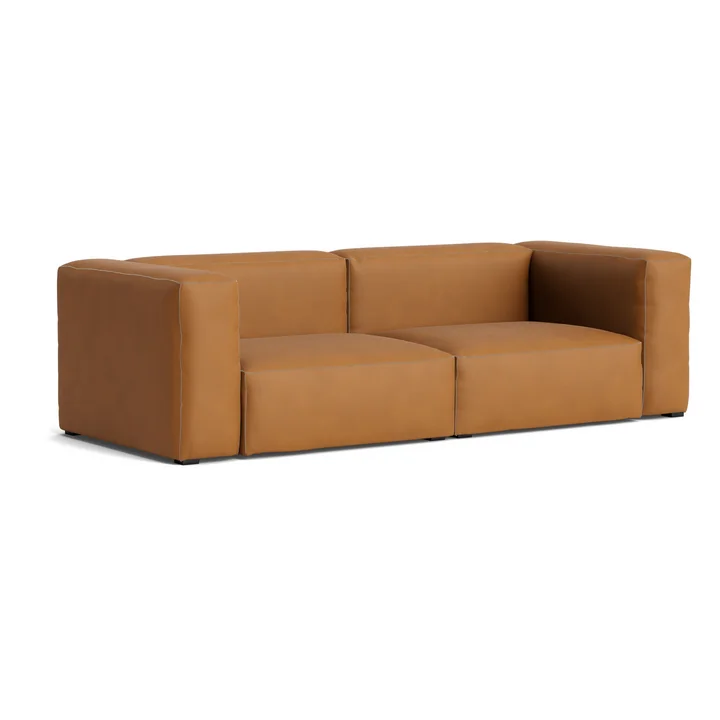 HAY - Mags Soft Sofa 2,5-Sitzer, Kombination 1, cognac (Sense) / Nähte: beige