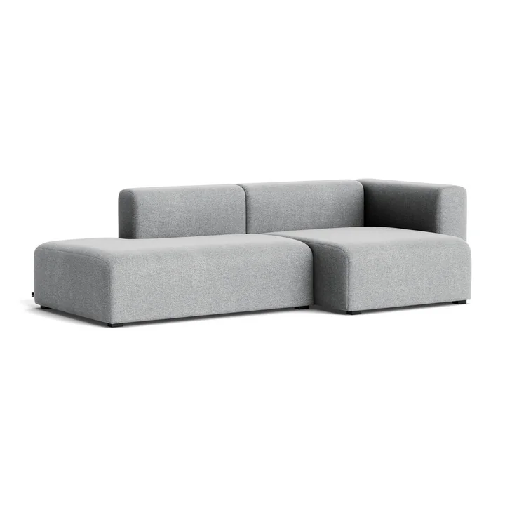 HAY - Mags Sofa 2,5 Sitzer, Kombination 3, Armlehne rechts / hellgrau (Hallingdal 130)