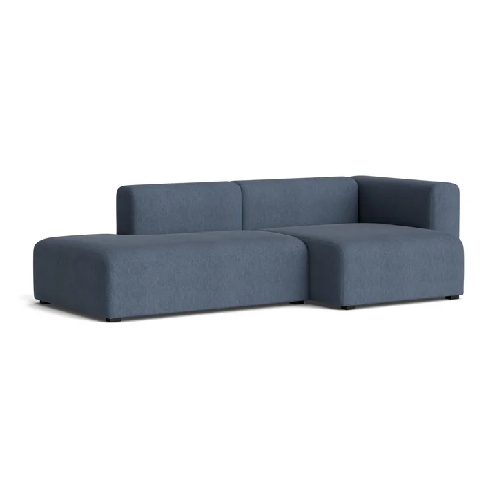 HAY - Mags Sofa 2,5 Sitzer, Kombination 3, Armlehne rechts / blue grey (Turf)