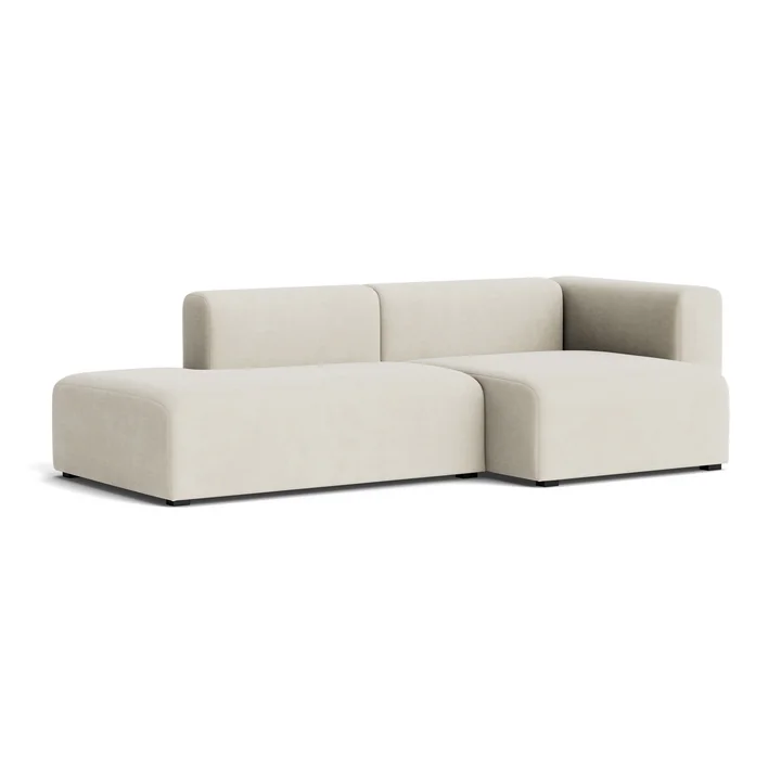 HAY - Mags Sofa 2,5 Sitzer, Kombination 3, Armlehne rechts / creme (Linara 440)