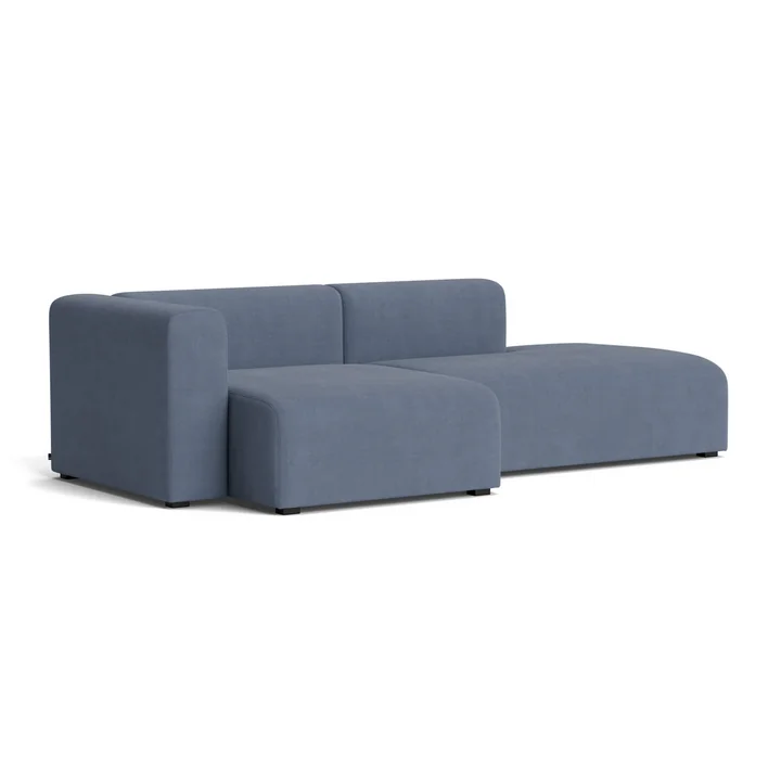 HAY - Mags Sofa 2,5 Sitzer, Kombination 3, Armlehne links / blau (Linara 198)