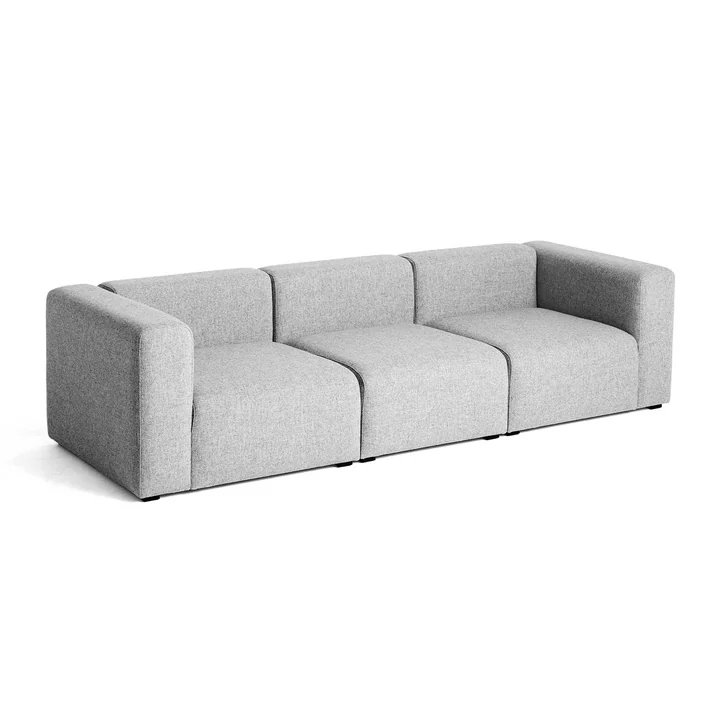 HAY - Mags Sofa 3-Sitzer, Kombination 1, hellgrau (Hallingdal 130)